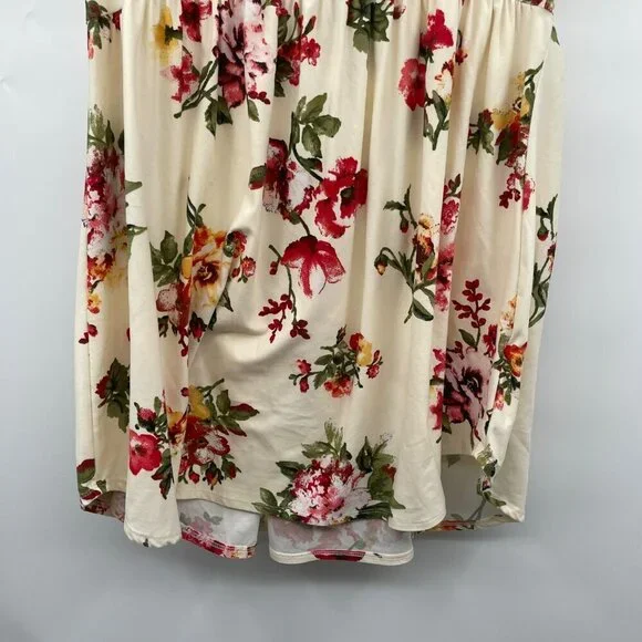 Jodifl Womens Floral Babydoll Dress Short Sleeve Multicolor Size Medium - Picture 3 of 9